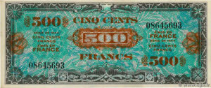 500 francs Drapeau type 1944