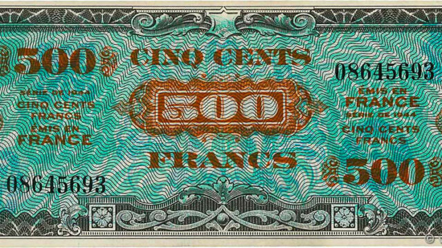 500 francs Drapeau type 1944