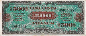 500 francs Drapeau type 1944