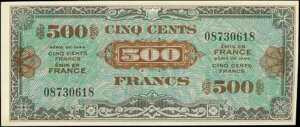 500 francs Drapeau type 1944