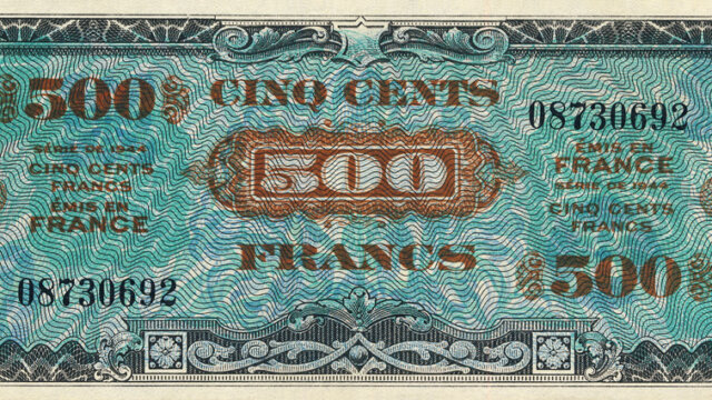 500 francs Drapeau type 1944