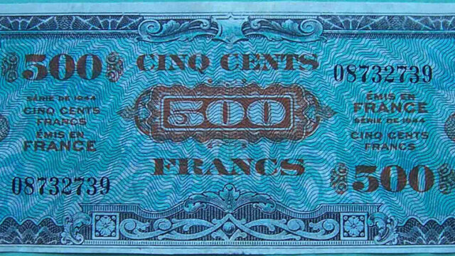 500 francs Drapeau type 1944