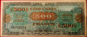 500 francs Drapeau type 1944