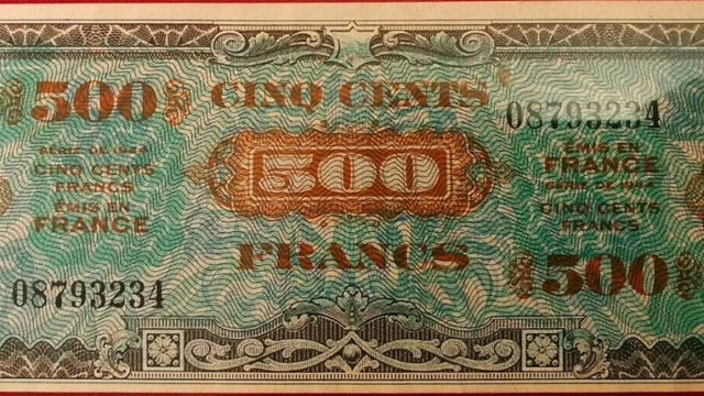 500 francs Drapeau type 1944