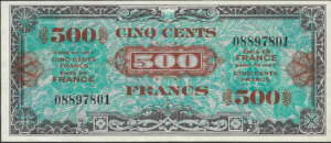 500 francs Drapeau type 1944