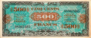 500 francs Drapeau type 1944