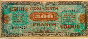 500 francs Drapeau type 1944