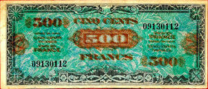 500 francs Drapeau type 1944