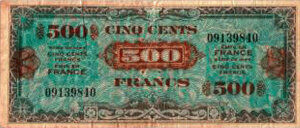 500 francs Drapeau type 1944