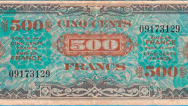 500 francs Drapeau type 1944