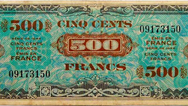 500 francs Drapeau type 1944