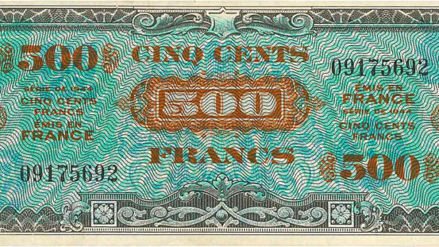 500 francs Drapeau type 1944