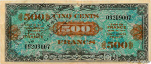 500 francs Drapeau type 1944