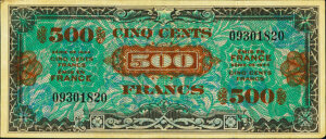 500 francs Drapeau type 1944