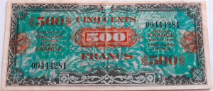 500 francs Drapeau type 1944