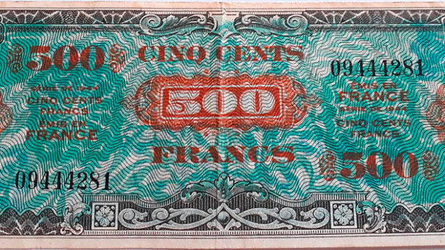 500 francs Drapeau type 1944