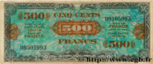 500 francs Drapeau type 1944