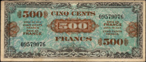 500 francs Drapeau type 1944