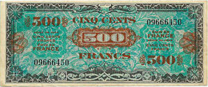 500 francs Drapeau type 1944