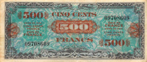 500 francs Drapeau type 1944