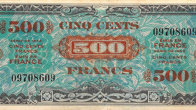 500 francs Drapeau type 1944