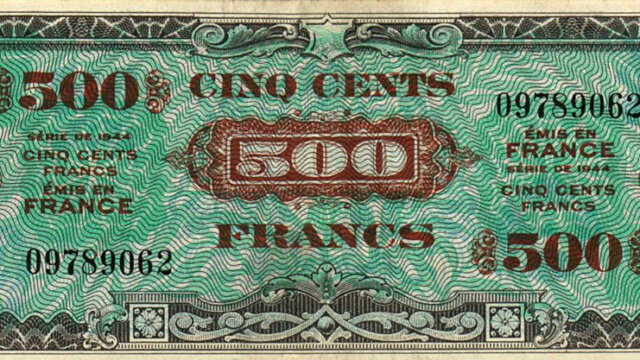 500 francs Drapeau type 1944