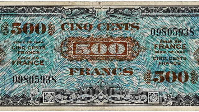 500 francs Drapeau type 1944