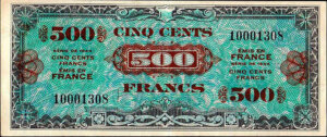 500 francs Drapeau type 1944