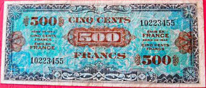 500 francs Drapeau type 1944