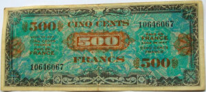 500 francs Drapeau type 1944