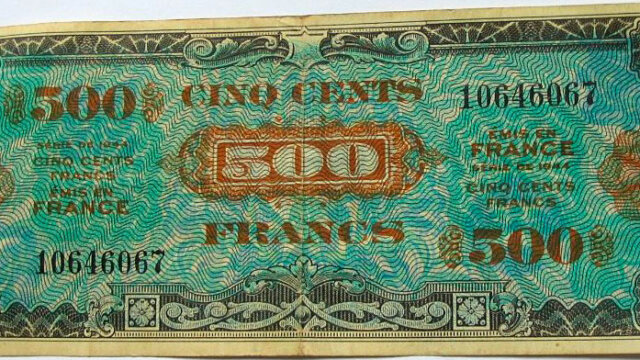 500 francs Drapeau type 1944