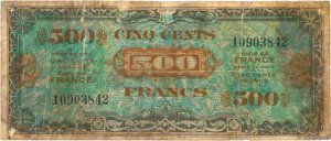 500 francs Drapeau type 1944