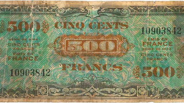 500 francs Drapeau type 1944