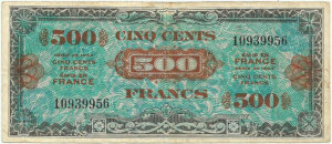 500 francs Drapeau type 1944