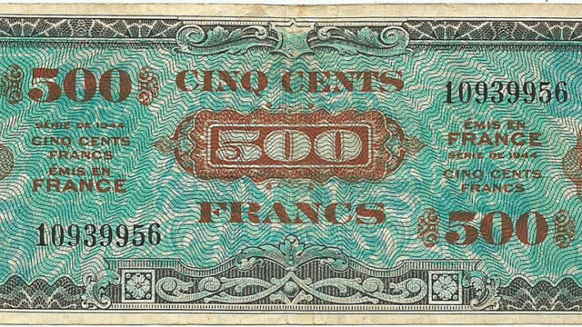 500 francs Drapeau type 1944