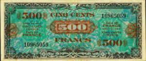 500 francs Drapeau type 1944