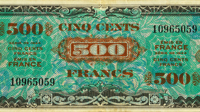 500 francs Drapeau type 1944