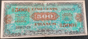 500 francs Drapeau type 1944