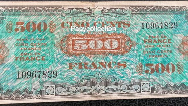 500 francs Drapeau type 1944