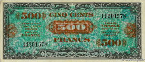 500 francs Drapeau type 1944