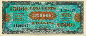 500 francs Drapeau type 1944