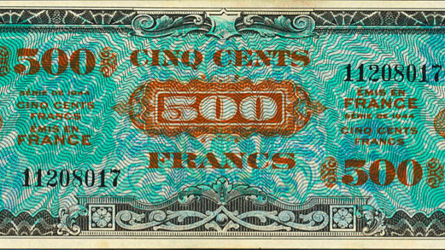 500 francs Drapeau type 1944