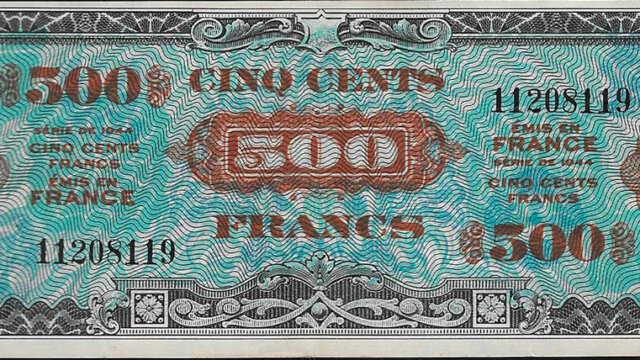 500 francs Drapeau type 1944