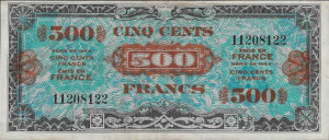 500 francs Drapeau type 1944