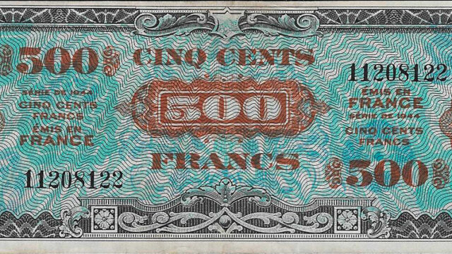 500 francs Drapeau type 1944