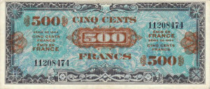 500 francs Drapeau type 1944