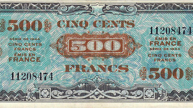 500 francs Drapeau type 1944