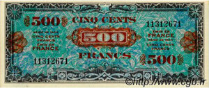 500 francs Drapeau type 1944