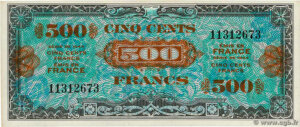 500 francs Drapeau type 1944