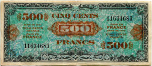 500 francs Drapeau type 1944